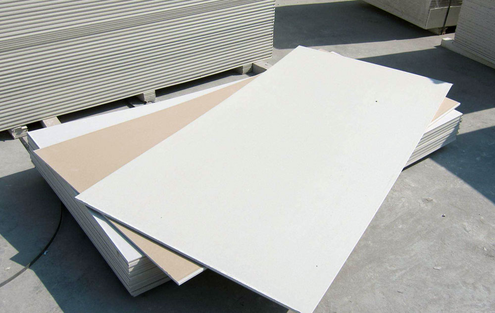 stack of gyprock plasterboards